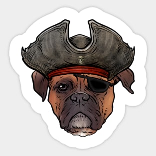 Boxer Pirate Sticker